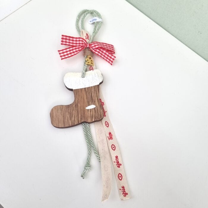 73 Κρεμαστό Γούρι 2026 - Μπότα με φυστικί κορδόνι - Image 1