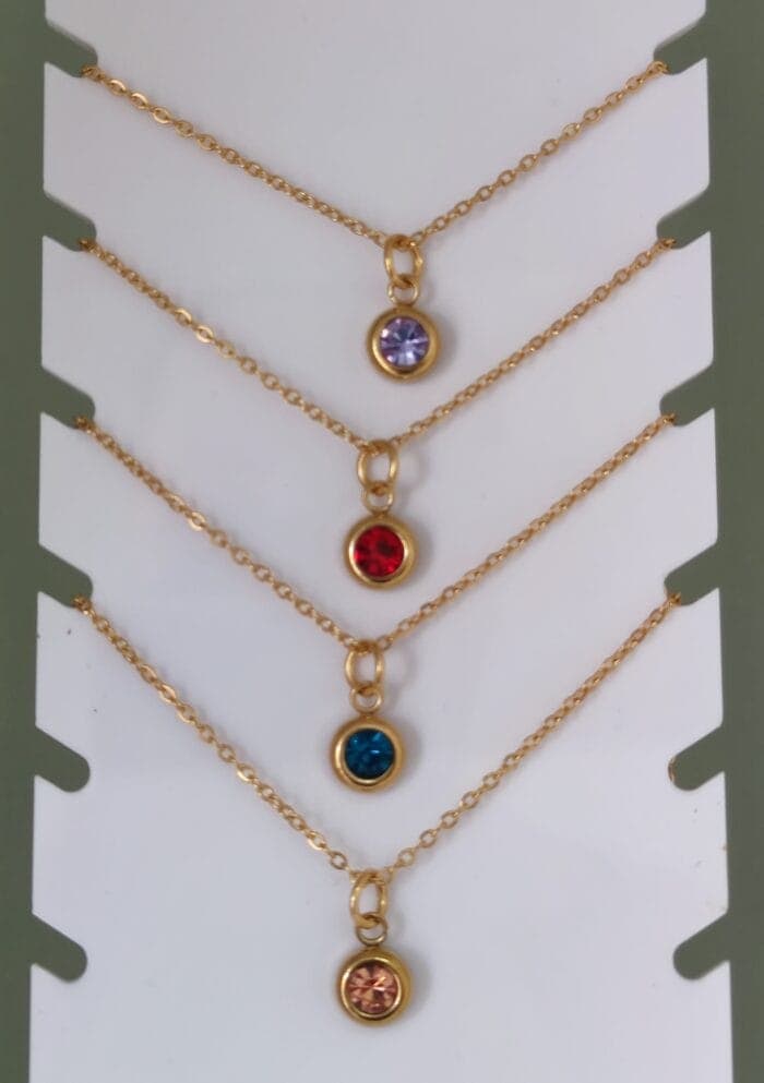 IMG_20220723_104344 Ατσάλινο κολιέ με στρόγγυλο στρας - Image 1