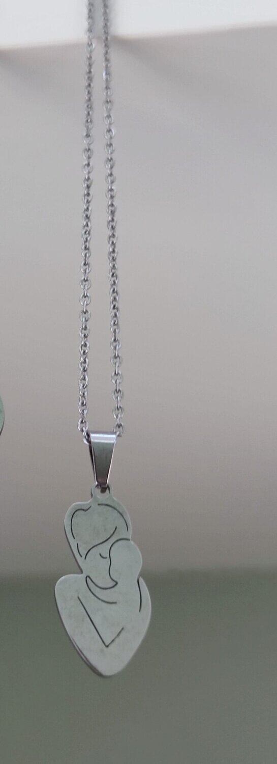 IMG_20220726_185138~22 Ατσάλινο κολιέ μαμά με παιδί - Image 1