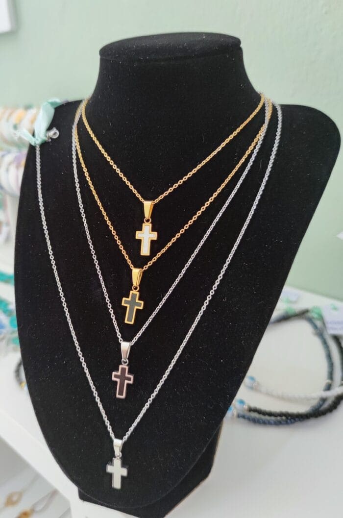 IMG_20220830_134231 Ατσάλινο κολιέ με σταυρό με σμάλτο - Image 1