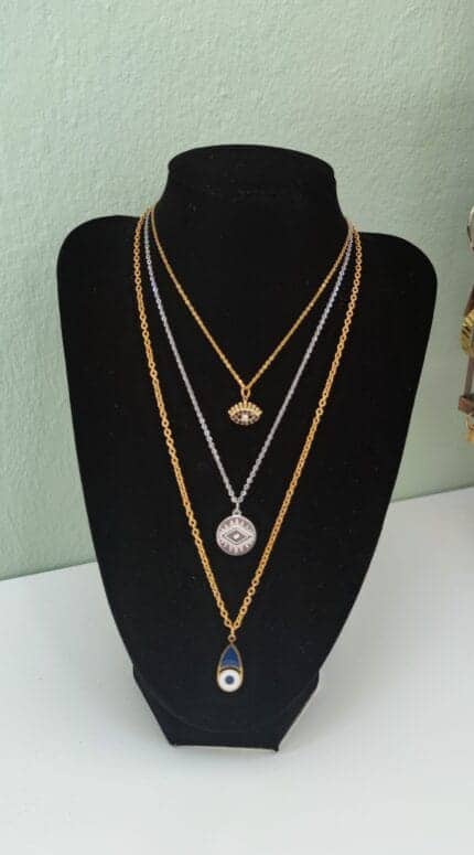 Ατσάλινο κολιέ με μάτι