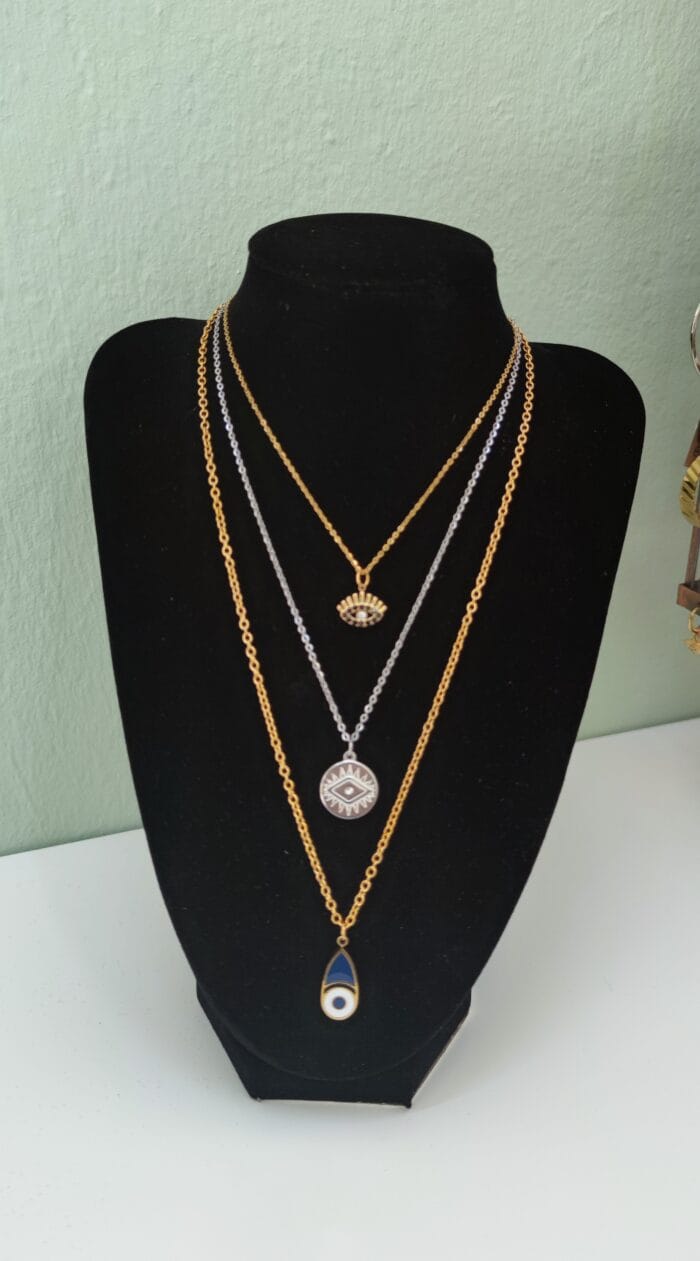 Ατσάλινο κολιέ με μάτι - Image 1