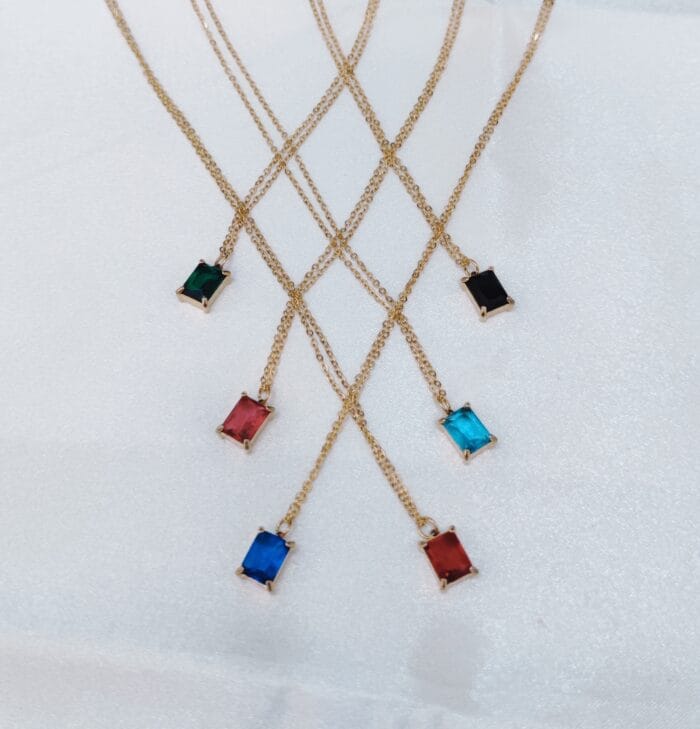 IMG_20230918_115238 Ατσάλινο κολιέ με τετράγωνο κρύσταλλο - Image 1