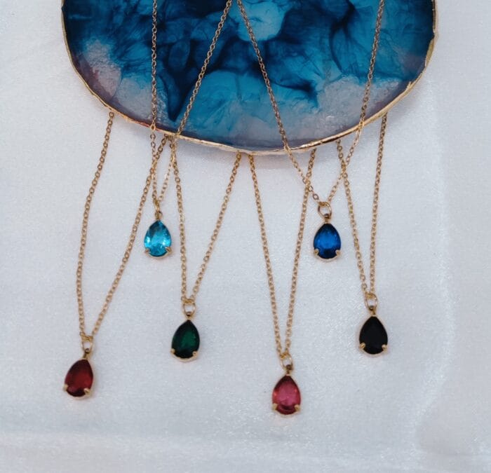 IMG_20230918_115759 Ατσάλινο κολιέ δάκρυ με κρύσταλλο - Image 1