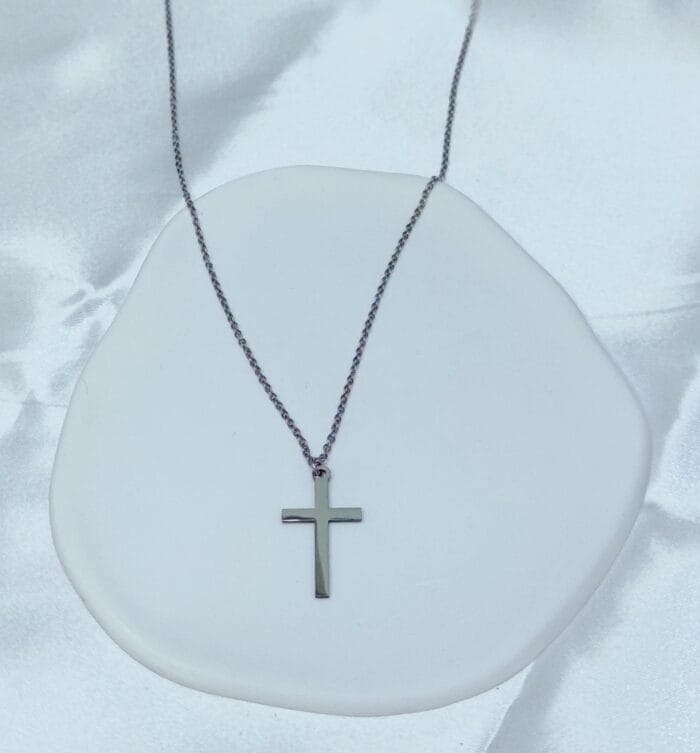 IMG_20240229_184911 Ατσάλινο κολιέ με σταυρό - Image 1