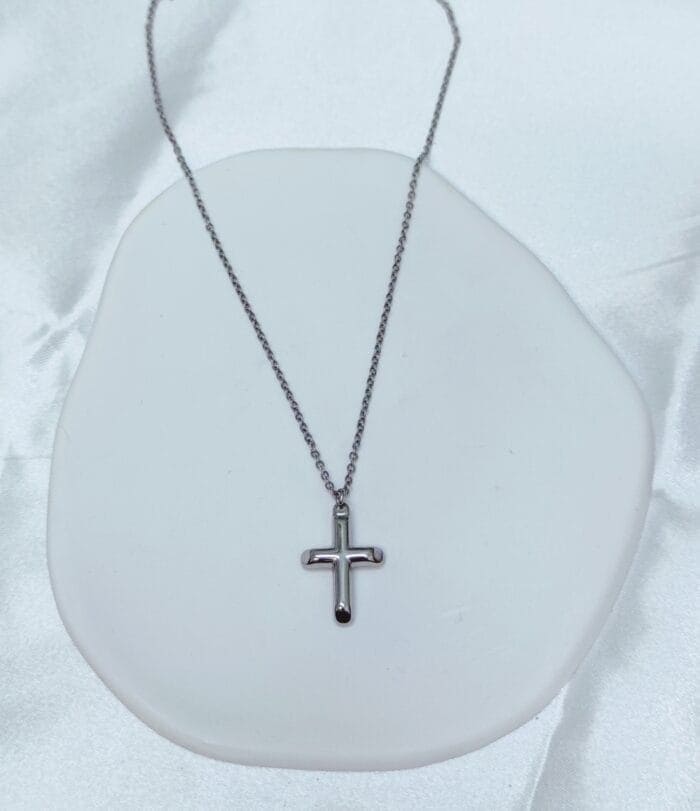 IMG_20240229_185018 Ατσάλινο κολιέ με σταυρό - Image 1
