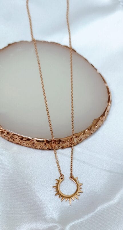 Ατσάλινο κολιέ με στοιχείο με ακτίνες