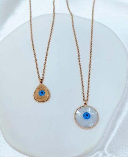 Ατσάλινο κολιέ με μάτι