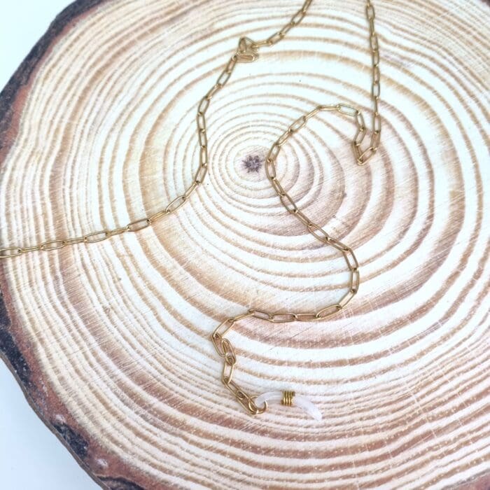 ΑΓ17 Αλυσίδα Γυαλιών - Ατσάλινη χρυσή - Image 1