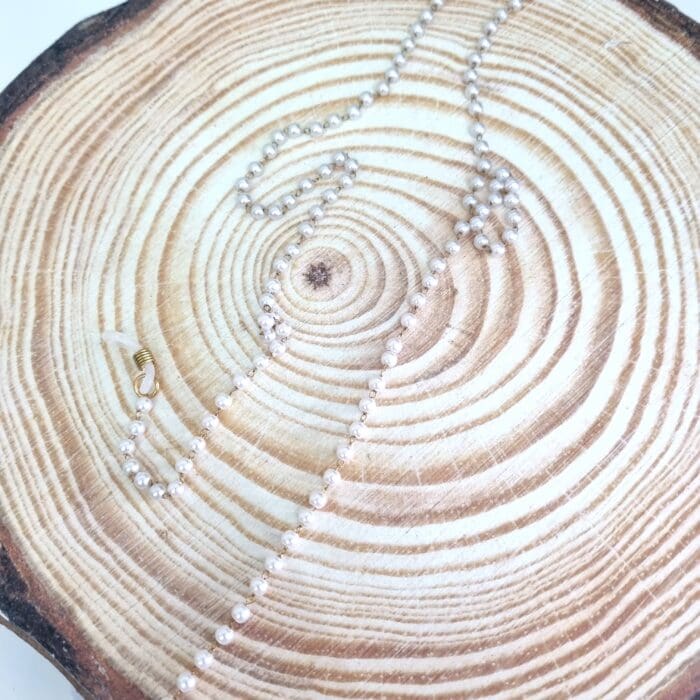 ΑΓ26 Αλυσίδα Γυαλιών - Ατσάλινη χρυσή με πέρλες - Image 1