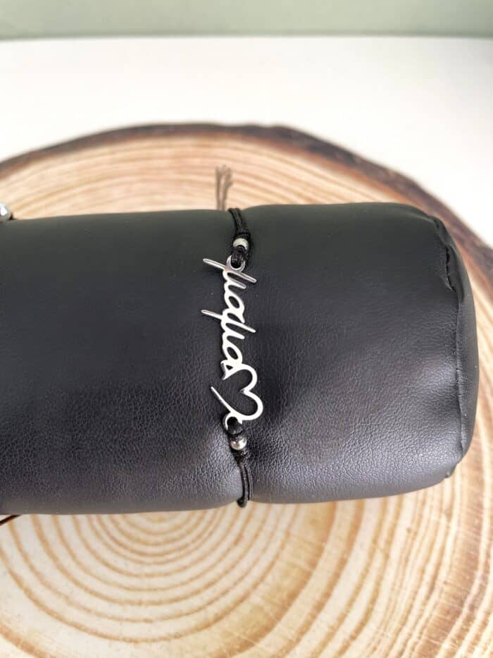 Β29 Ατσάλινο βραχιόλι μαμά με καρδιά - Image 1