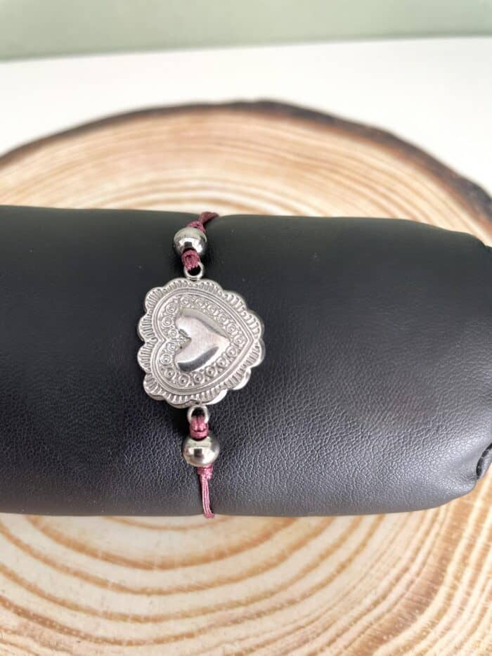 Βραχιόλι με ατσάλινη καρδιά - Image 1