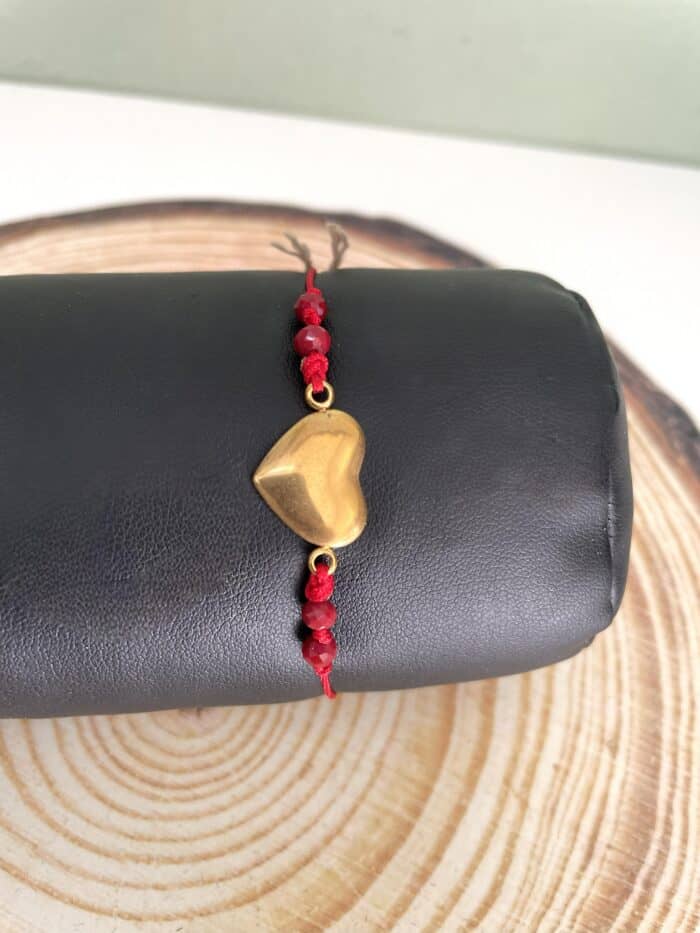 Βραχιόλι με χρυσή καρδιά από ατσάλι - Image 1