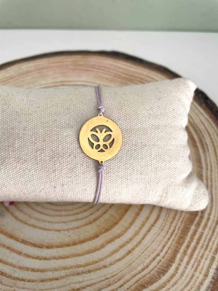 Βραχιόλι με χρυσή πεταλούδα από ατσάλι - Image 2