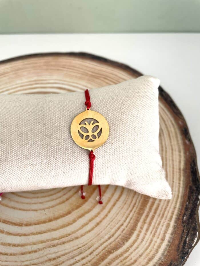 Βραχιόλι με χρυσή πεταλούδα από ατσάλι - Image 3