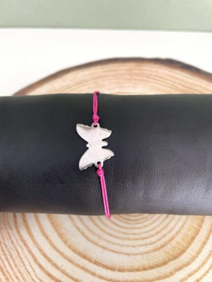 Βραχιόλι με ατσάλινη πεταλούδα