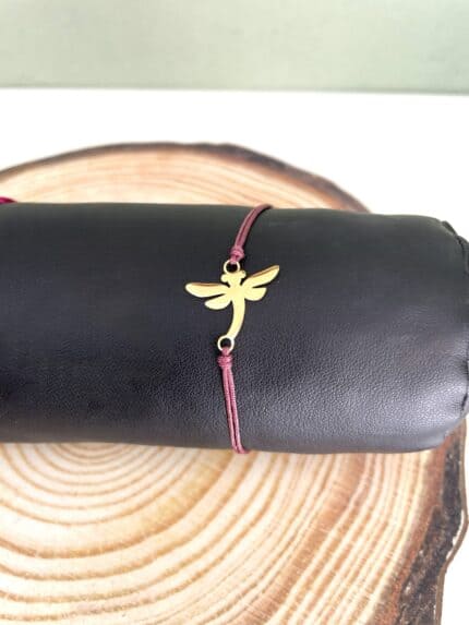 Βραχιόλι με ατσάλινη λιβελούλα