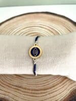 Βραχιόλι με μπλέ μάτι από ατσάλι - Image 2