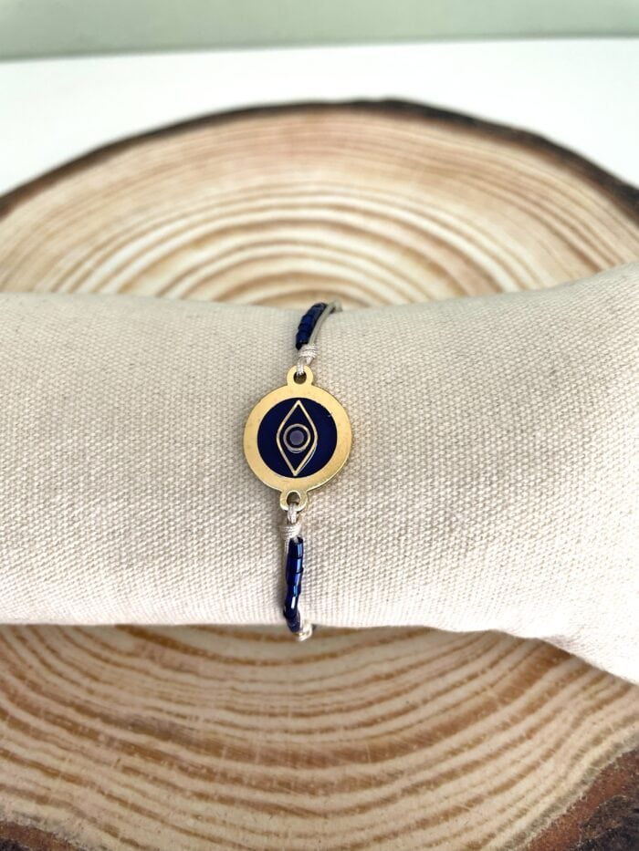 Βραχιόλι με μπλέ μάτι από ατσάλι - Image 2