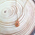 Κολιέ δάκρυ με δίχρωμο σμάλτο - Image 3