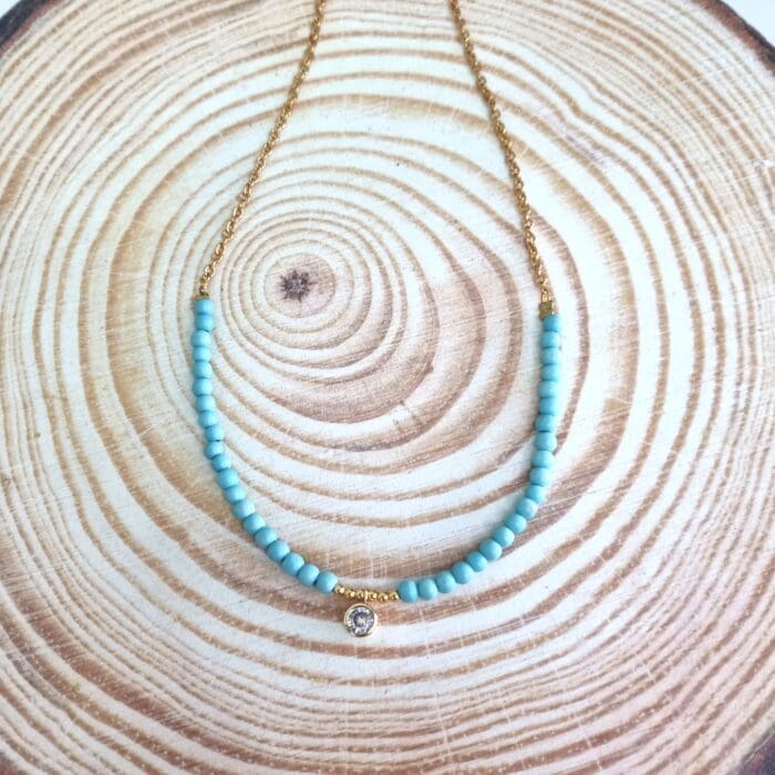 Κολιέ με διάφανο στρας - Image 1