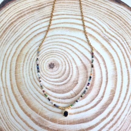 Κολιέ με μπλε στρας