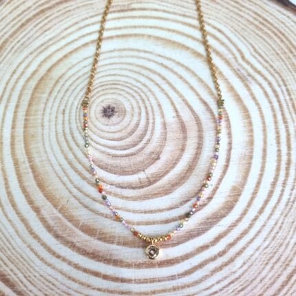 Κολιέ με μελί στρας