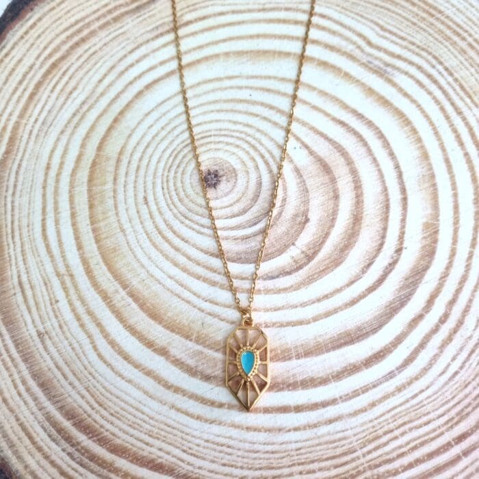 Κολιέ με κρεμαστό στοιχείο με σμάλτο - Image 3