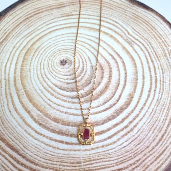 Κολιέ με κρεμαστό στοιχείο με σμάλτο - Image 2