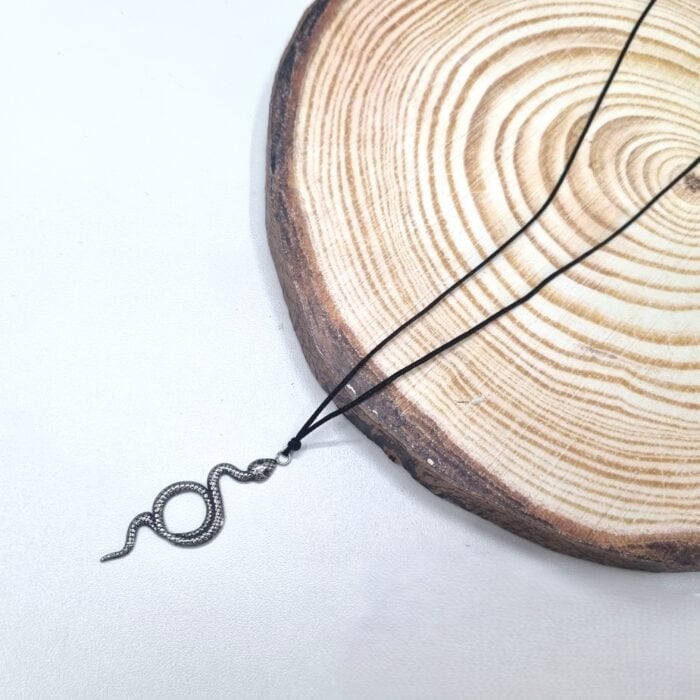 Κ165 Ατσάλινο κολιέ με φίδι - Image 1