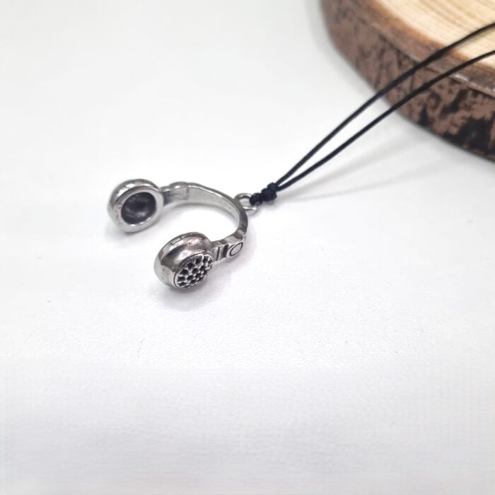 Ατσάλινο κολιέ με ακουστικά - Image 2