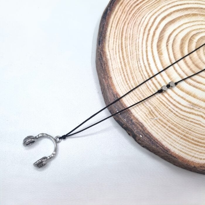 Κ169 Ατσάλινο κολιέ με ακουστικά - Image 1