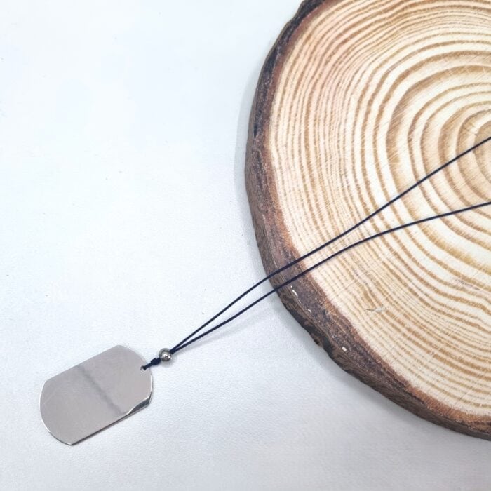 Ατσάλινο κολιέ με ταυτότητα - Image 3