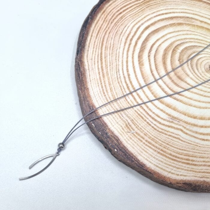 Ατσάλινο κολιέ με κορδόνι - Image 3