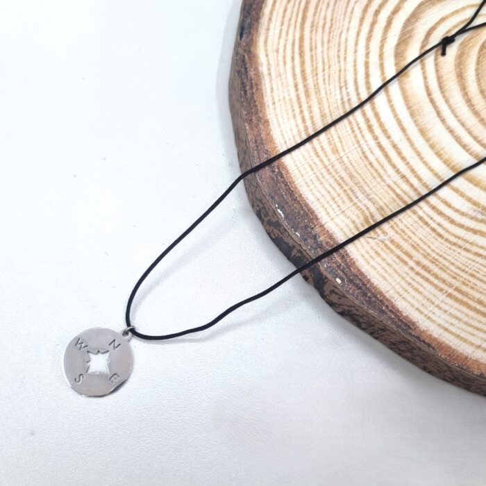 Ατσάλινο κολιέ με πυξίδα - Image 3