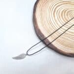 Ατσάλινο κολιέ με φτερό - Image 4