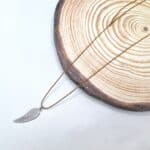 Ατσάλινο κολιέ με φτερό - Image 3