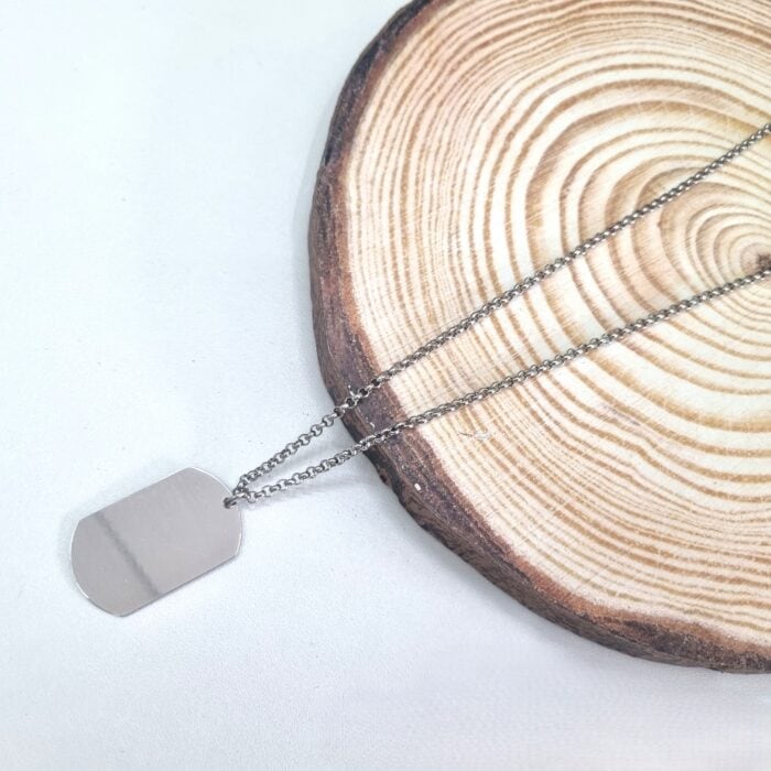 Κ202 Ατσάλινο κολιέ με ταυτότητα - Image 1