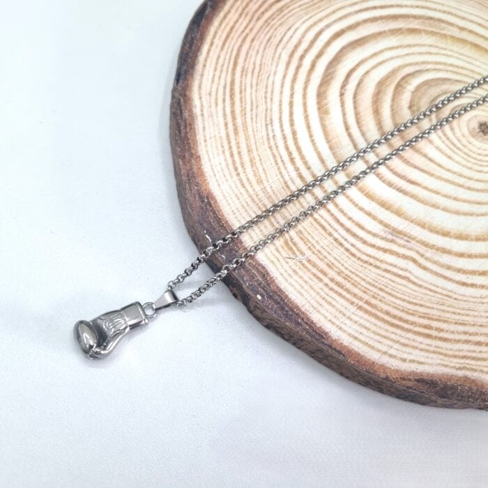 Κ203 Ατσάλινο κολιέ με γάντι μποξ - Image 1