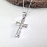 Ατσάλινο κολιέ με σταυρό - Image 2