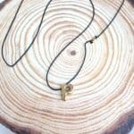 Μακρύ κολιέ με ατσάλινο μονόγραμμα Ρ - Image 2