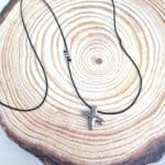 Μακρύ κολιέ με ατσάλινο μονόγραμμα Χ - Image 2