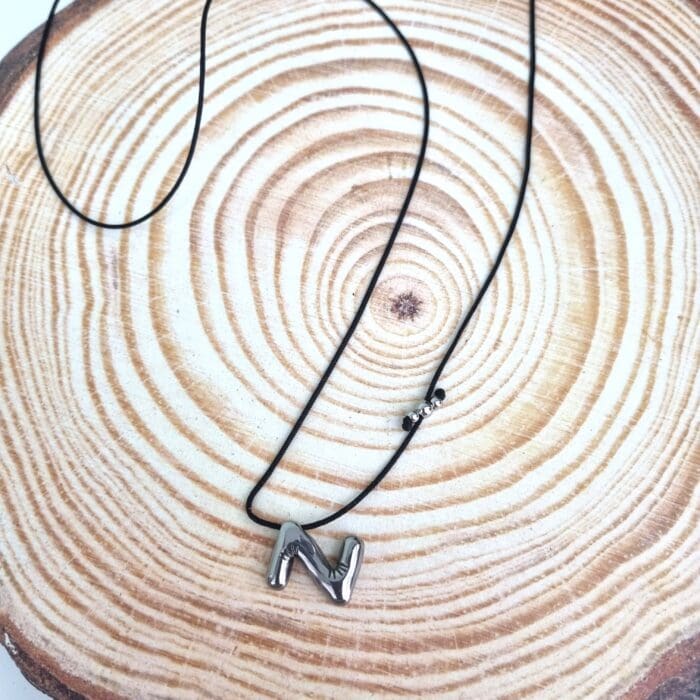 Κ31 Μακρύ κολιέ με ατσάλινο μονόγραμμα Ζ - Image 1