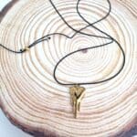 Μακρύ κολιέ με ατσάλινη λιωμένη καρδιά - Image 2