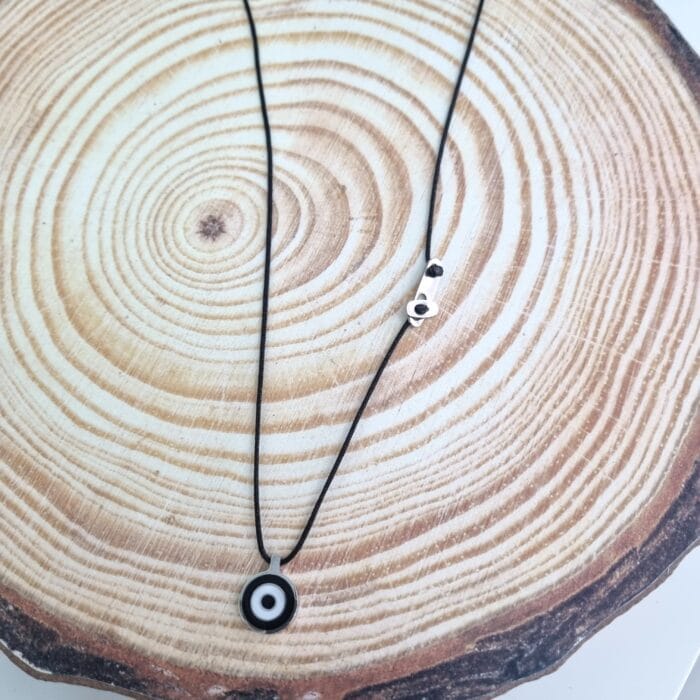 Κ72 Μακρύ κολιέ με ατσάλινο μάτι - Image 1