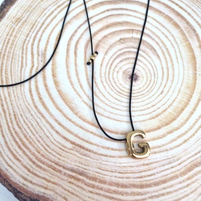 Κ9 Μακρύ κολιέ με ατσάλινο μονόγραμμα G - Image 1