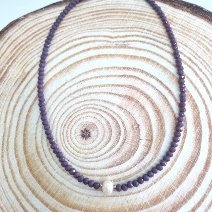 Κολιέ με κρύσταλλα και μαργαριτάρι - Image 7