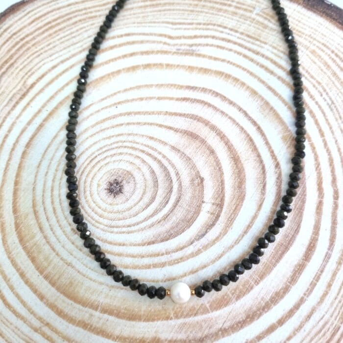 Κολιέ με κρύσταλλα και μαργαριτάρι - Image 6