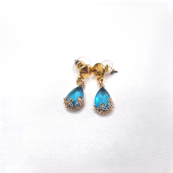 Κρεμαστά σκουλαρίκια σταγόνες με κρύσταλλα - Image 1