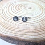 Ατσάλινα σκουλαρίκια με στρόγγυλα κρύσταλλα